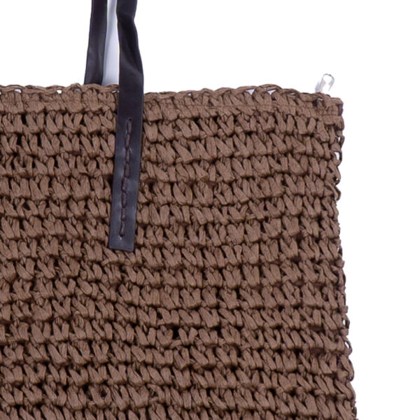 Monnq Straw Bag Maha Brown