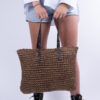 Monnq Straw Bag Maha Brown