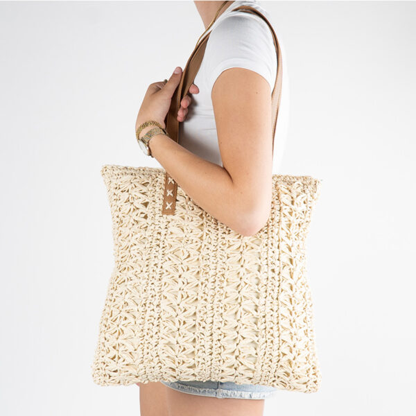 Monnq Straw Bag Nalanda Natural