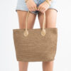 Monnq Straw Magha Bag Brown