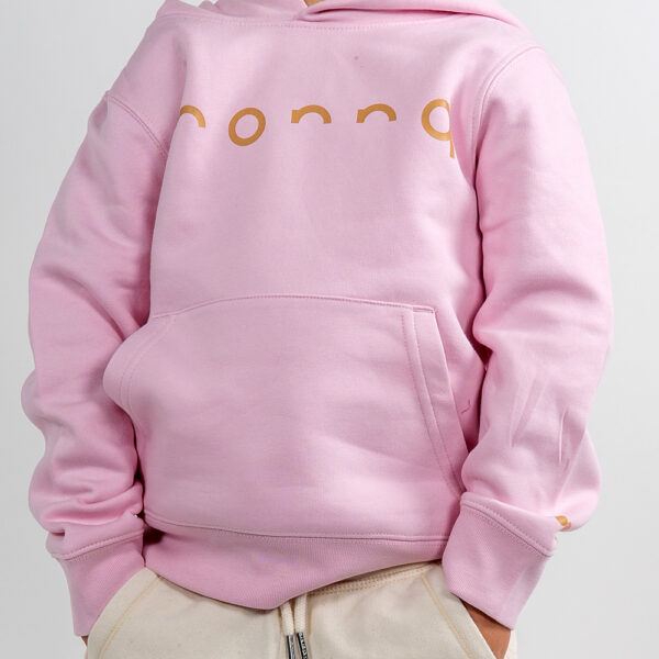 Monnq Kids Hoodie Cotton Pink (Black)