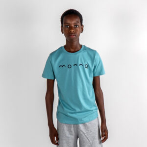 Monnq Kids T-Shirt Teal Monstera