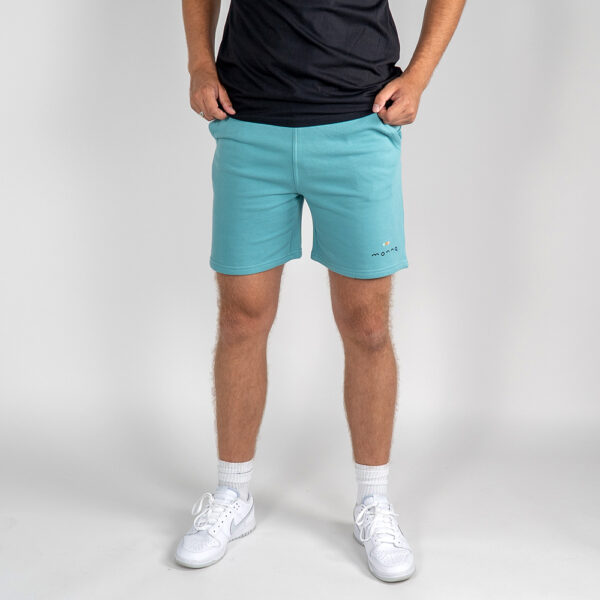 Monnq Shorts Teal Monstera